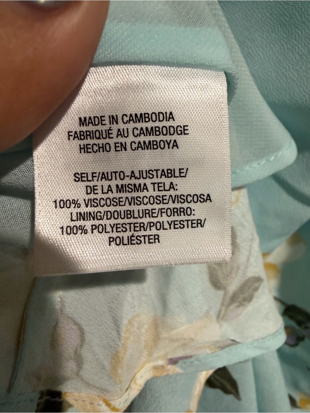 Favorite Daughter One-Shoulder Floral Camisole in Light Blue - Picture 4 of 5
